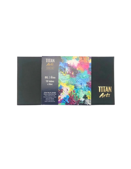 Estuche cerrado de pintura al óleo TITAN Arts Extra Fine con 10 colores de 20 ml